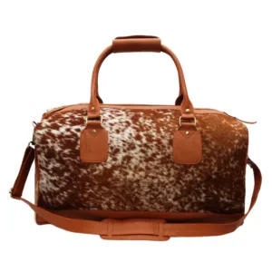 walter Flux Black & Tan Cowhide Duffle Bag |Ventinots