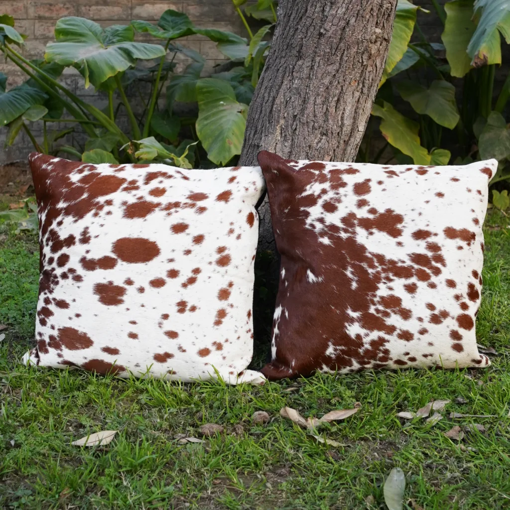 cowhide pillows