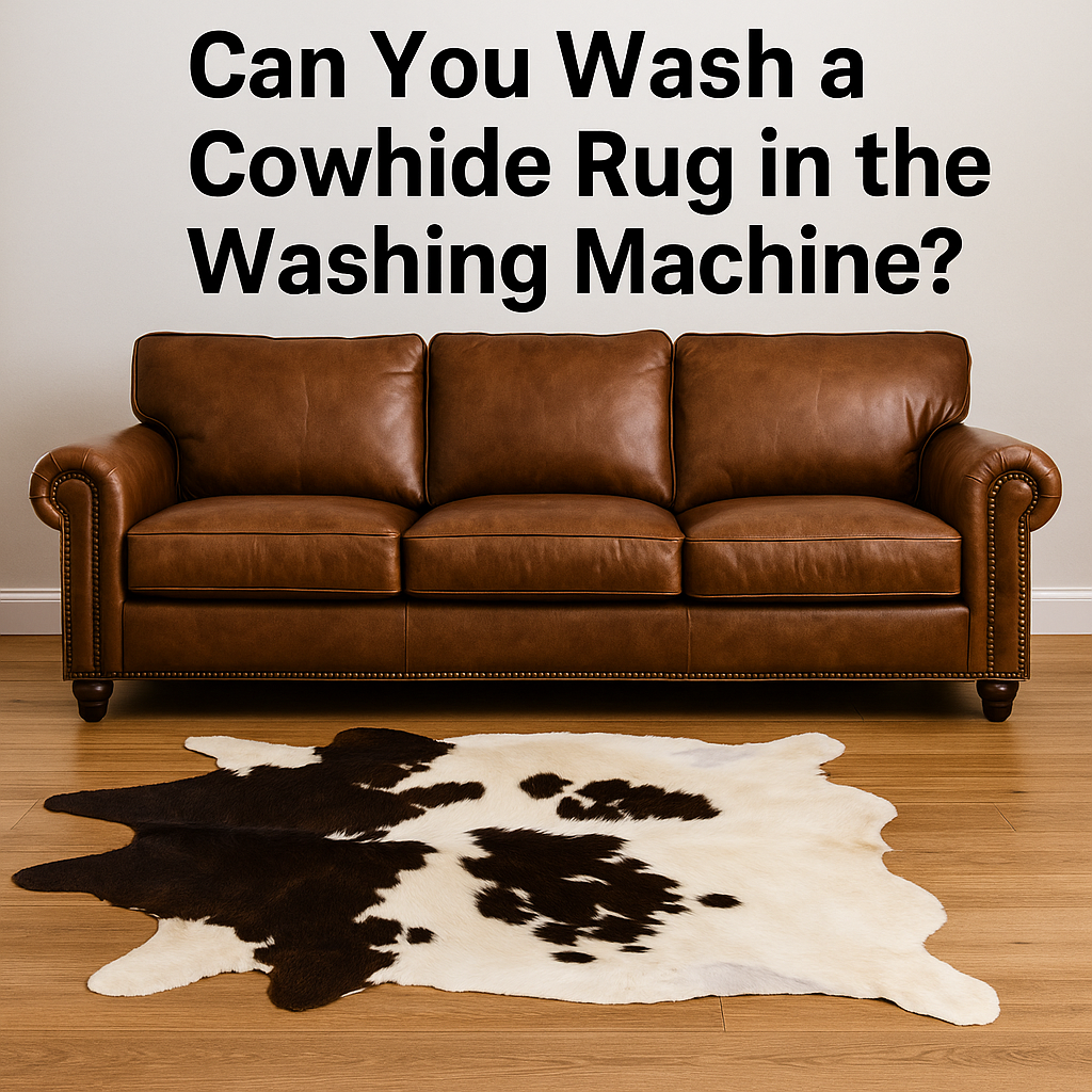 can you wash a cowhide rug in the washing machine