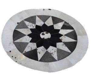 patchwork cow rug