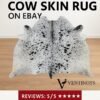 white cow skin rug Ebay