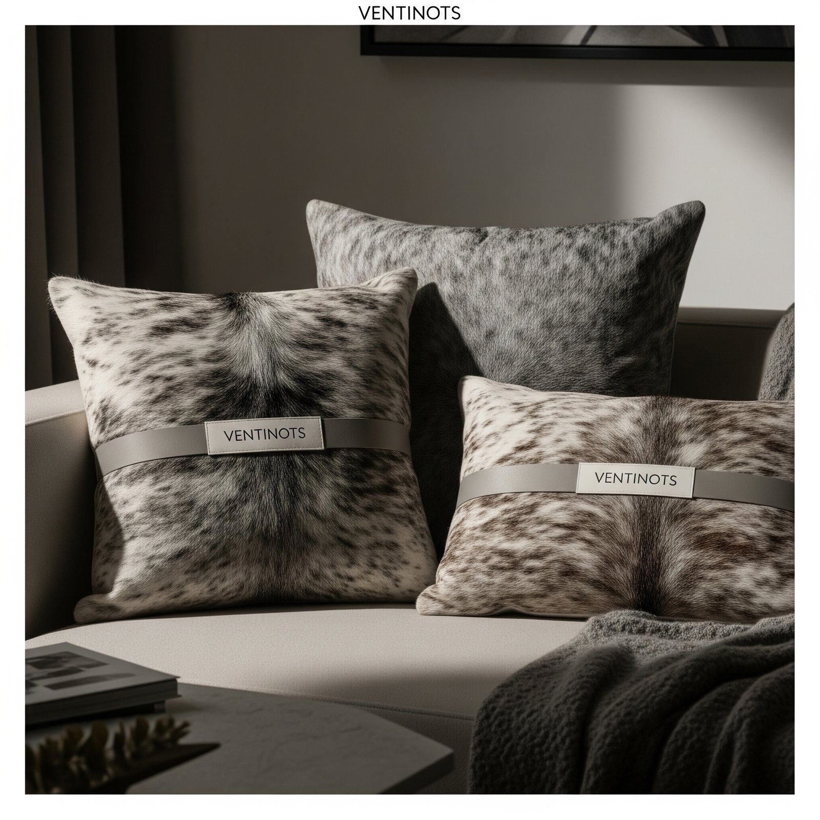 custom cowhide throw pillows