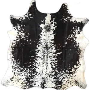 Earthstone Dark Brown & White Cowhide Rug