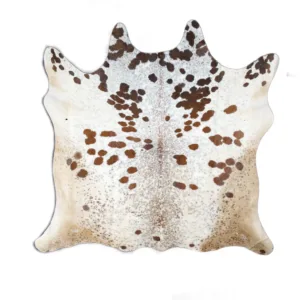 Speckled Tan & White Cowhide Rug