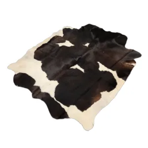 Obsidian Split cowhide rug