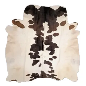 New Cowhide Rug Tricolor Brown Cow Hide Skin Leather Rug Brown & White｜Ventinots