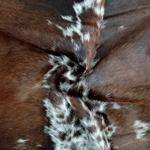 Terra-Pulse Genuine Cowhide Rug Tan & White