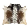 Shadow-Glaze Genuine Cowhide Rug Tan & White