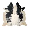 Ash Snow Black & White Cowhide Rug