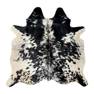 Dark Galaxy Black Speckled Cowhide Rug (1)