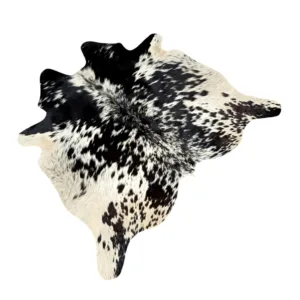 Dark Galaxy Black Speckled Cowhide Rug (1)