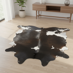 Obsidianus Genuine Natural Cowhide Rug Black & White