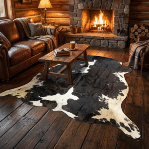 Moona chrco Genuine Natural Cowhide Rug Black & White