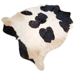 Zenithue Genuine Natural Cowhide Rug Black & White