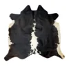 Onyx Trace Genuine Natural Cowhide Rug Black & White