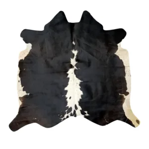 Onyx Trace Genuine Natural Cowhide Rug Black & White