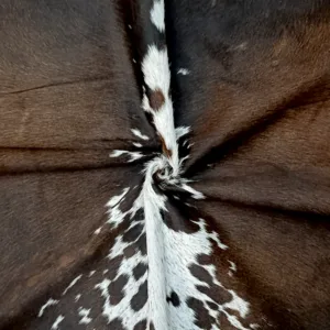 Rustic Ember Brown & White Cowhide Rug