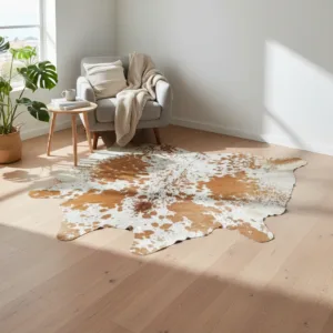 Sienna Field Genuine Natural Cowhide Rug Brown Speckled