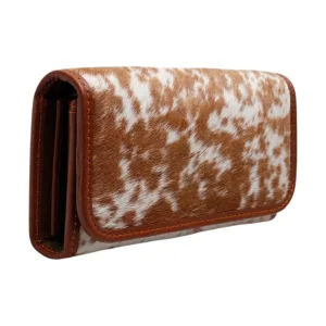 cowhide trifold wallet