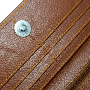 cowhide trifold wallet