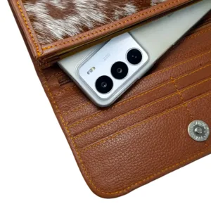 cowhide trifold wallet