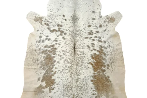 Premium Grey salt and pepper, Grey Brazilian Cowhide Rug – 4'-10" x 5'-3"