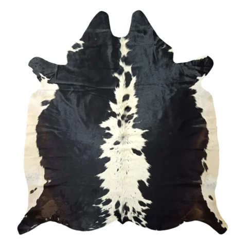 Premium Brazilian Cowhide Rug Black and White