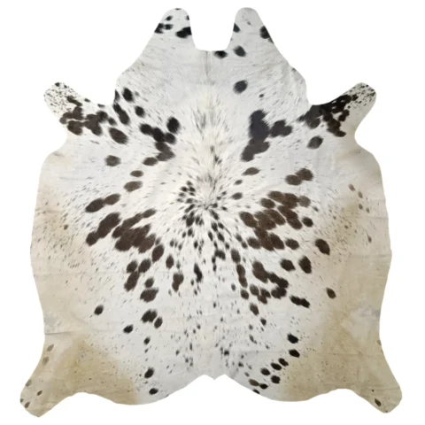 Premium Brown salt and pepper Cowhide Rug – 5'-5" x 5'-6"
