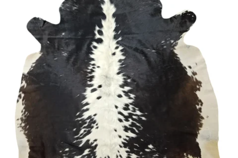 Premium Brazilian Cowhide Rug Black and White + Tricolor - SIZE 5'-0"x 5'-2"