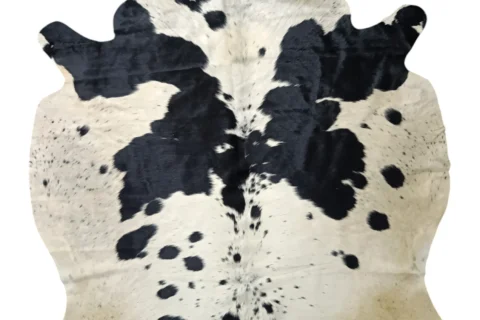 Premium Black and White, Black Salt and pepper, Black salt and pepper Brazilian Cowhide Rug