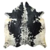Premium Black and White, Black Salt and pepper, Black salt and pepper Brazilian Cowhide Rug