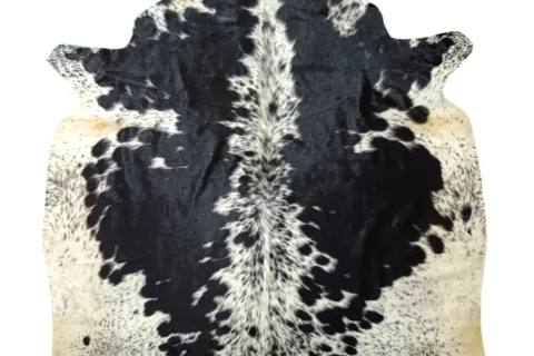 Premium Black and White, Black Salt and pepper, Black salt and pepper Brazilian Cowhide Rug