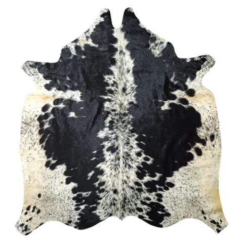 Premium Black and White, Black Salt and pepper, Black salt and pepper Brazilian Cowhide Rug