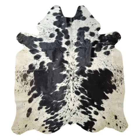 Premium Brazilian Cowhide Rug Salt and pepper - SIZE 4'-9" x 5'-2"