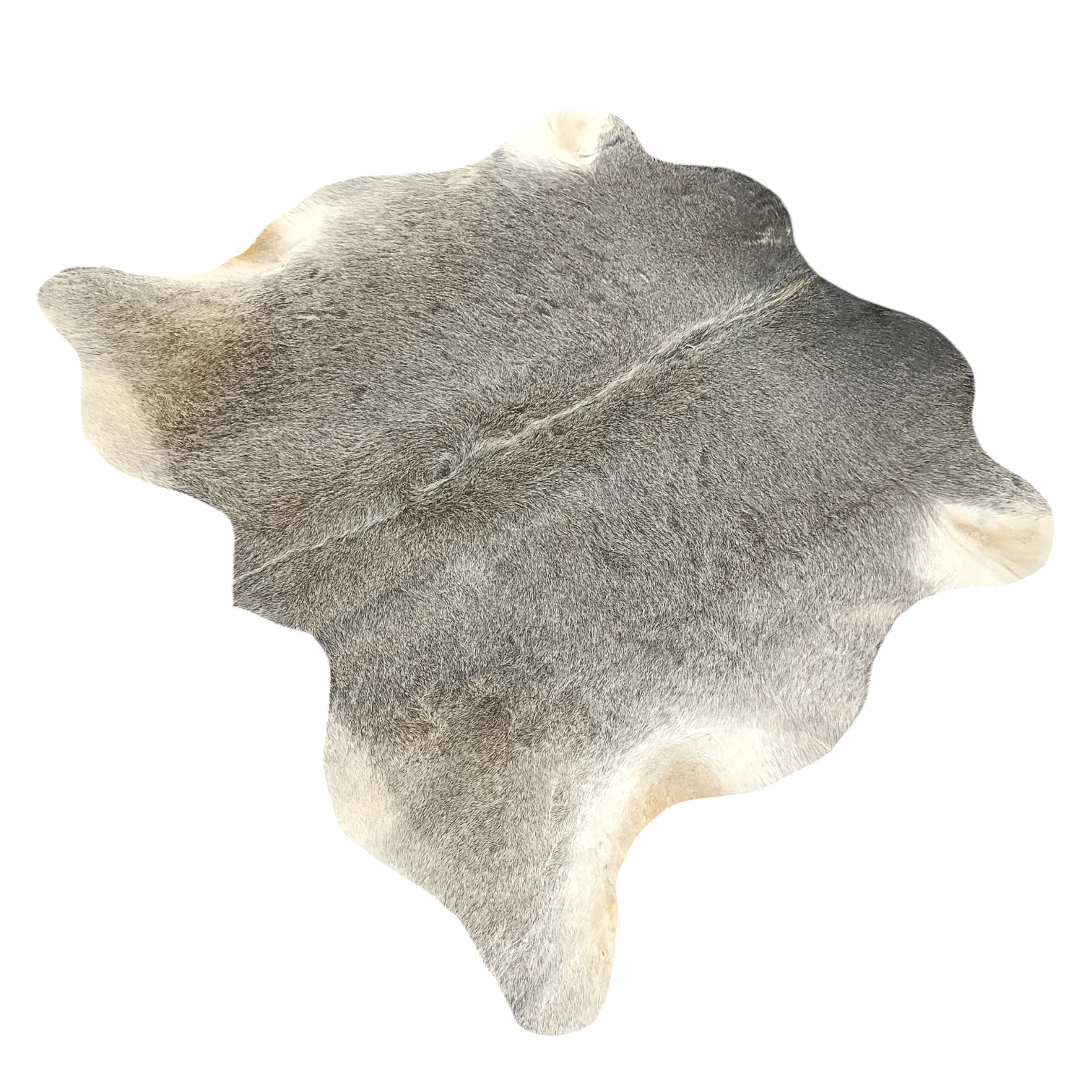 Grey cowhide rugs in 4'-3" x 3'-6" - Image 3