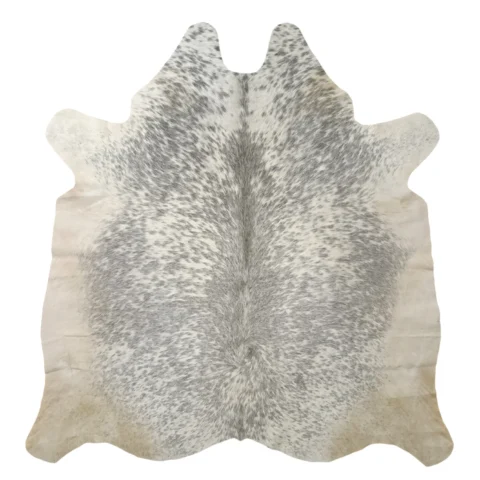 Premium Grey salt and pepper, Grey Cowhide Rug – 5'-1" x 5'-0"