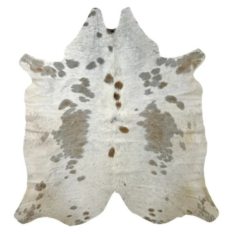 Premium Grey salt and pepper, Grey Cowhide Rug – 5'-0" x 5'-3"