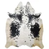 Black salt and pepper Cowhide Rug – 5'-5" x 6'-0"