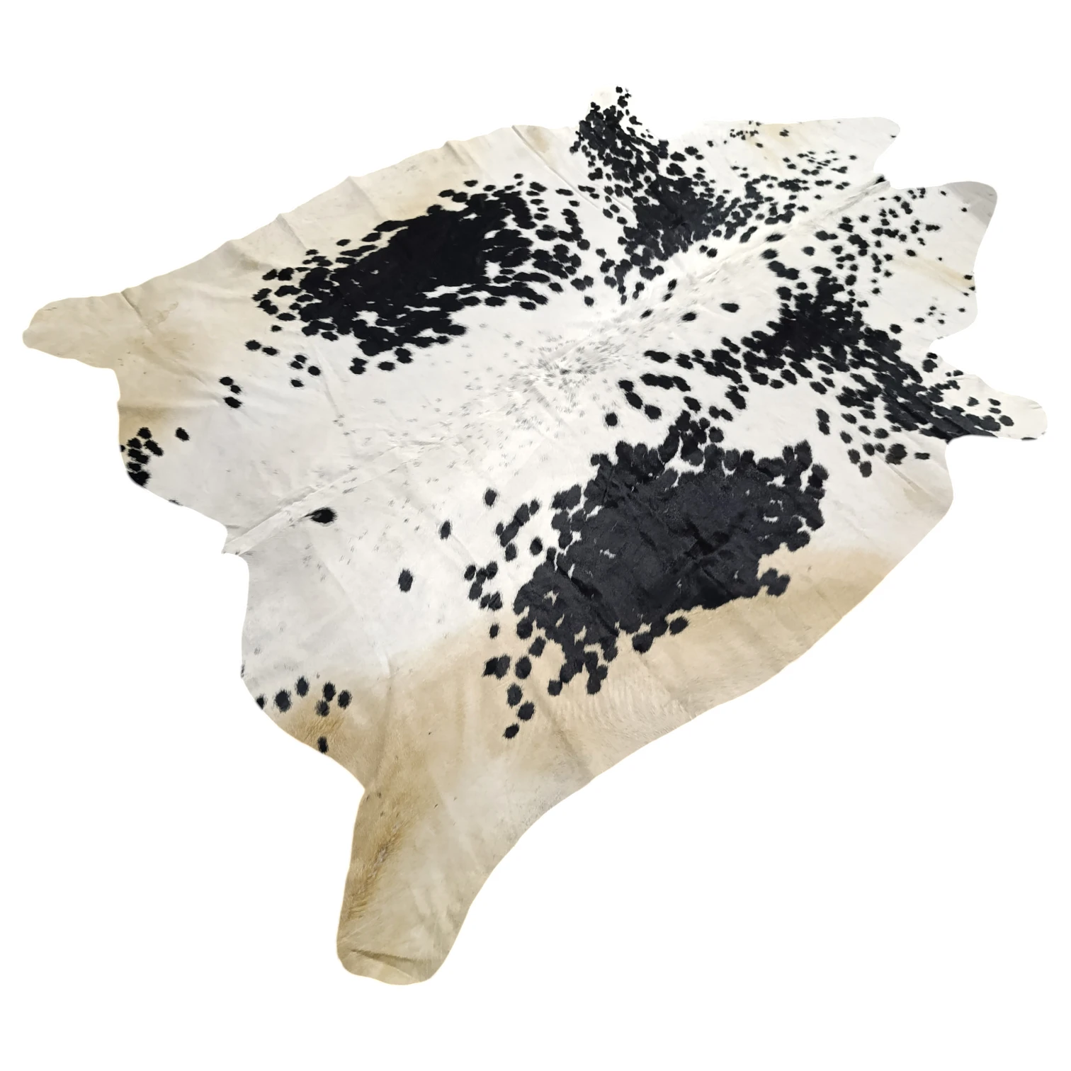 Black salt and pepper Cowhide Rug – 5'-5" x 6'-0" - Image 5