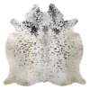 Black salt and pepper Cowhide Rug – 5'-3" x 5'-3"