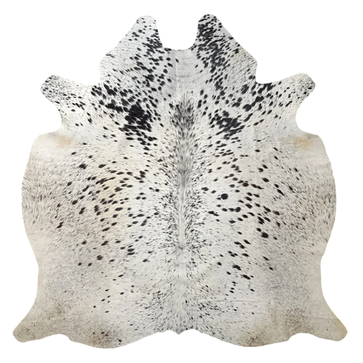 Black salt and pepper Cowhide Rug – 5'-3" x 5'-3"