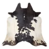 Brown salt and pepper Cowhide Rug – 4'-11" x 4'-10"
