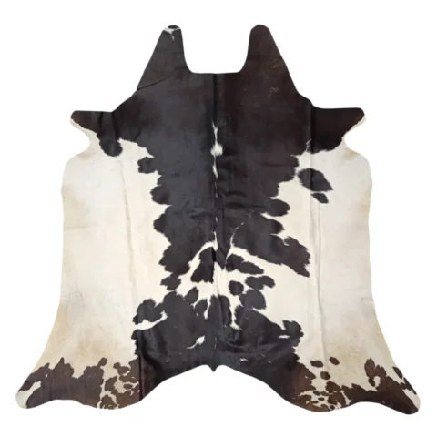 Brown salt and pepper Cowhide Rug – 4'-11" x 4'-10"