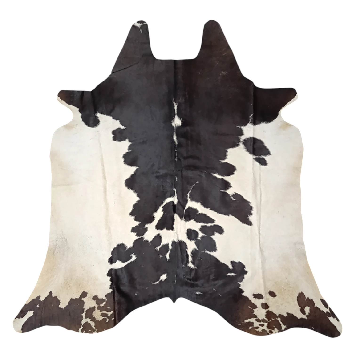 Brown salt and pepper Cowhide Rug – 4'-11" x 4'-10"