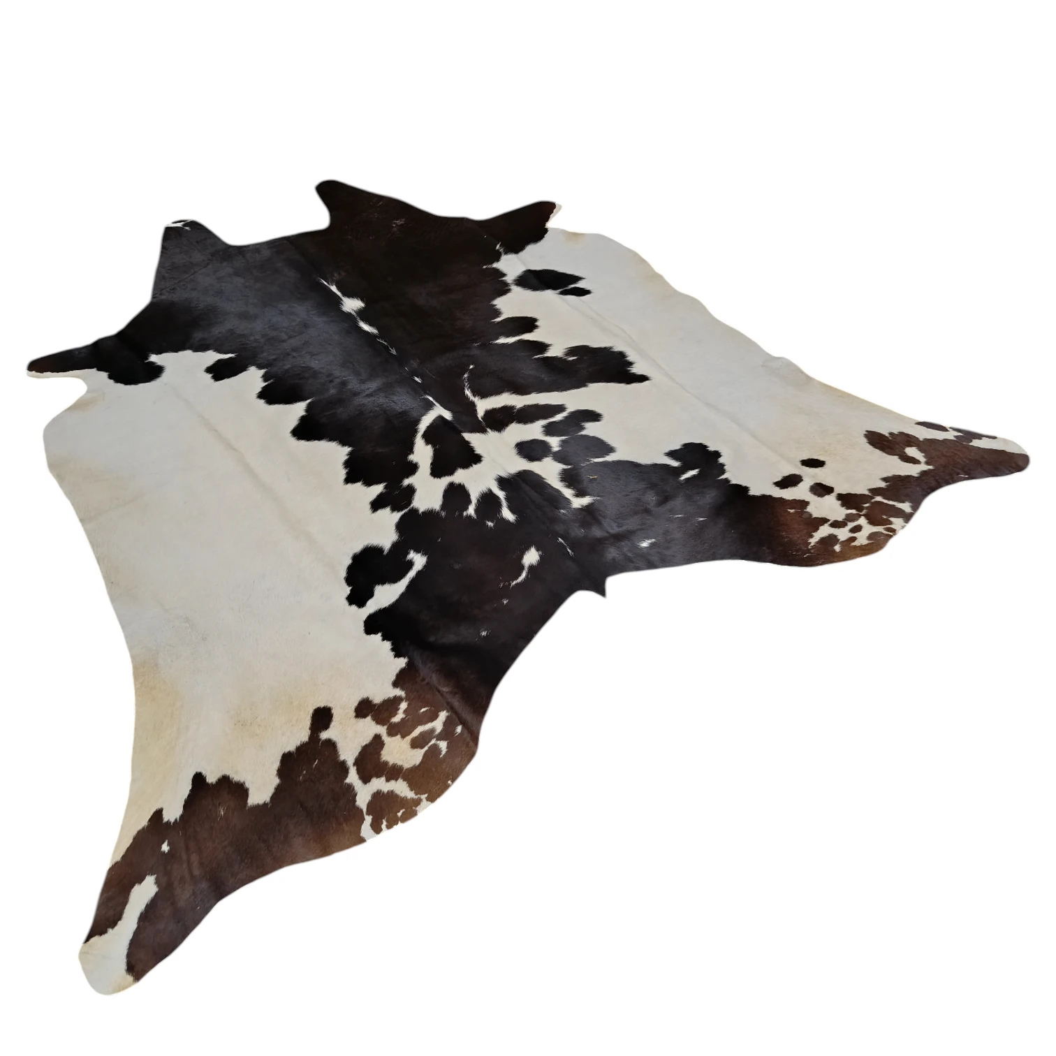 Brown salt and pepper Cowhide Rug – 4'-11" x 4'-10" - Image 4