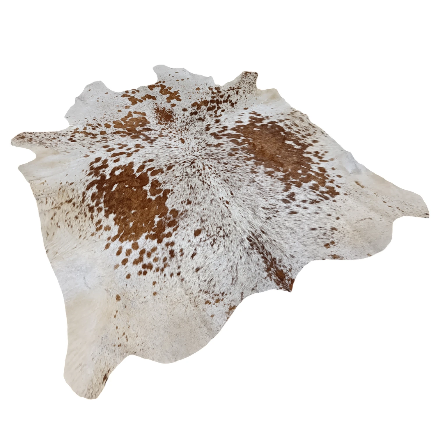Brown salt and pepper Cowhide Rug – 4'-9" x 5'-6" - Image 5