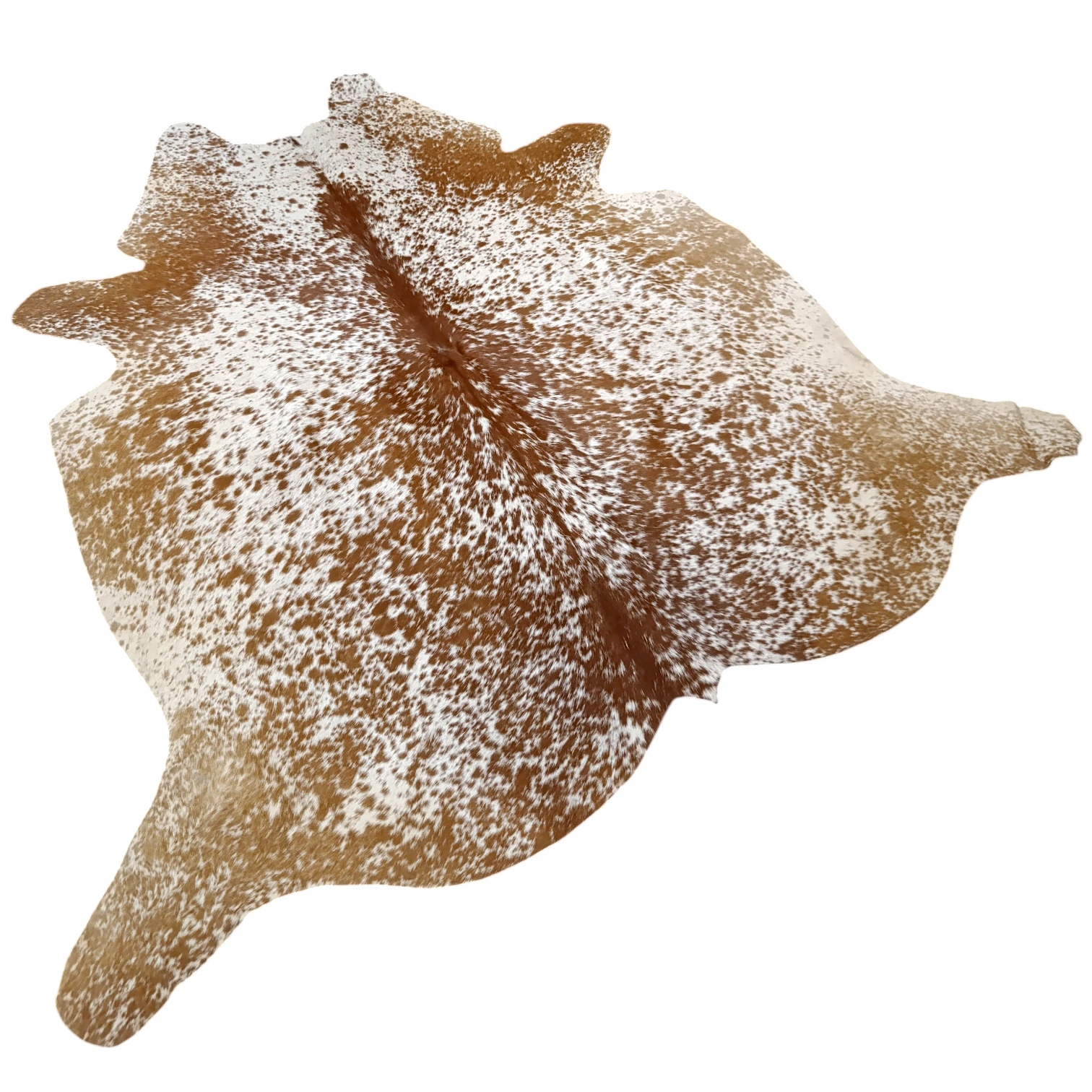 Brown salt and pepper Cowhide Rug – 4'-7" x 4'-9" - Image 4