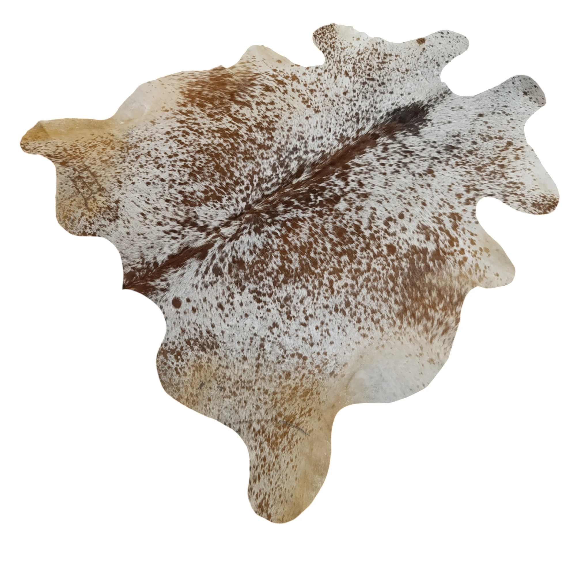 Brown salt and pepper Cowhide Rug – 5'-5" x 5'-7" - Image 3