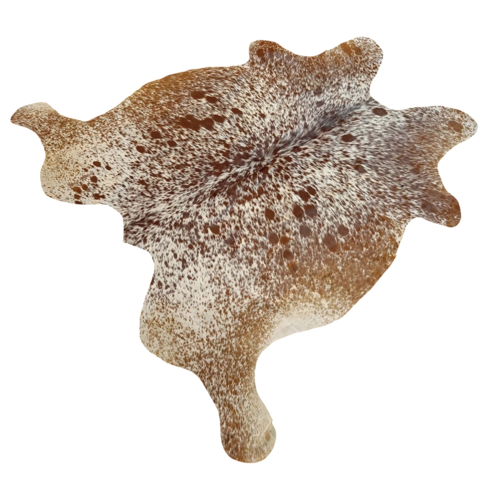 Brown salt and pepper Cowhide Rug – 5'-9" x 5'-4" - Image 3