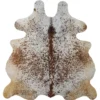 Brown salt and pepper Cowhide Rug – 5'-5" x 5'-7"
